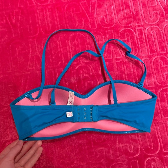Victoria’s Secret PINK Blue Multi-Way Bandeau Bikini Top - Picture 2 of 7